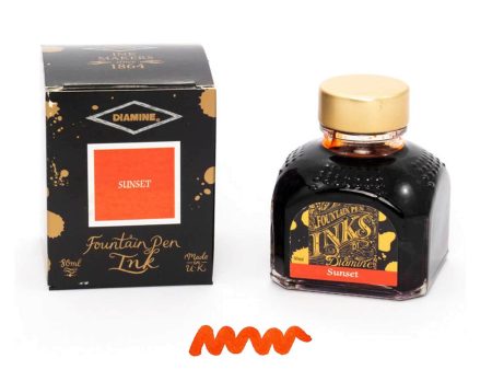 Diamine Sunset Ink Bottle - 80ml For Sale