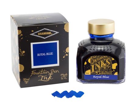 Diamine Royal Blue Ink Bottle - 80ml For Sale