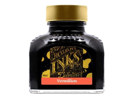 Diamine Vermillion Ink Bottle - 80ml Fashion