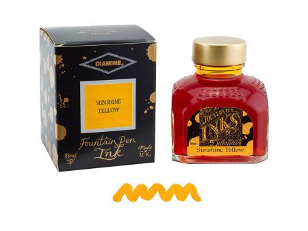 Diamine Sunshine Yellow Ink Bottle - 80ml on Sale