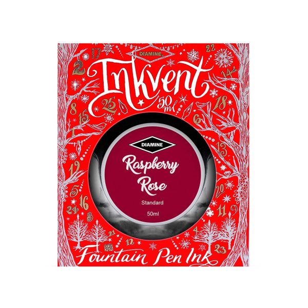 Diamine Inkvent Standard Ink Bottle, Raspberry Rose - 50ml For Discount