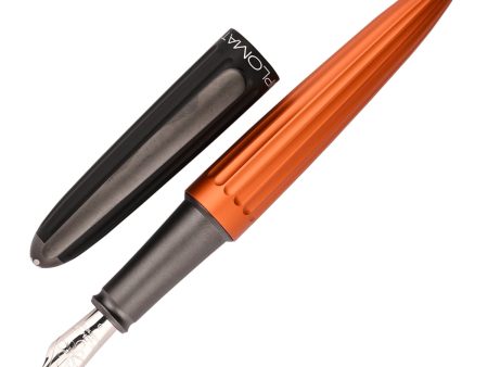 Diplomat Aero 14K Gold Fountain Pen - Black Orange Online Sale