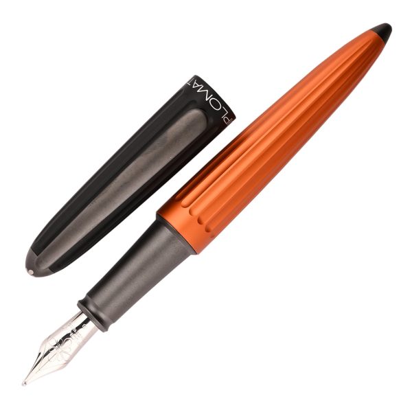 Diplomat Aero 14K Gold Fountain Pen - Black Orange Online Sale