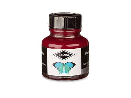 Diamine Calligraphy & Drawing Acrylic Ink Bottle, Ruby - 30ml For Sale