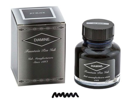 Diamine Jet Black Ink Bottle - 30ml Online now