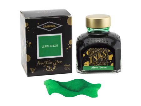 Diamine Ultra Green Ink Bottle - 80ml on Sale